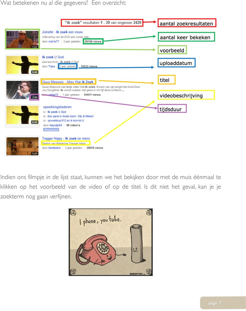 het bekijken door met de muis éénmaal te klikken op het