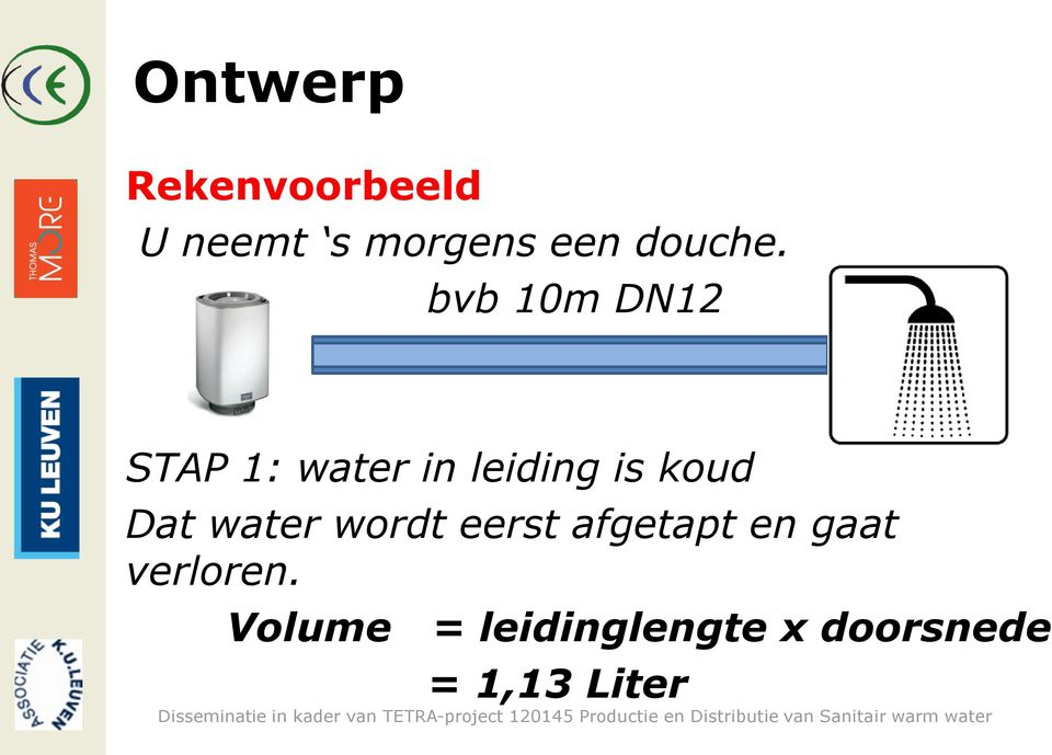 Dat water wordt eerst afgetapt en gaat