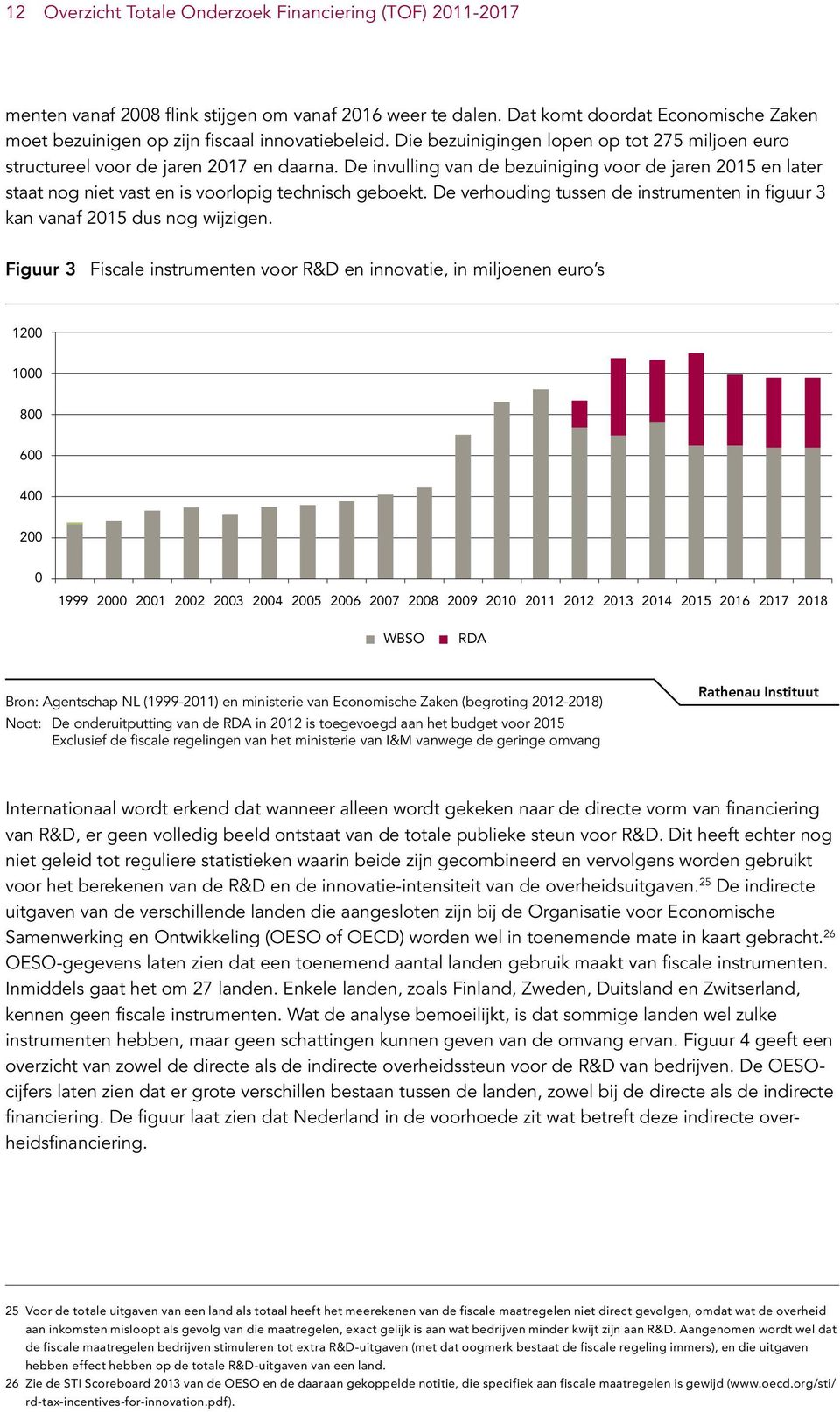 De invulling van de bezuiniging voor de jaren 2015 en later staat nog niet vast en is voorlopig technisch geboekt. De verhouding tussen de instrumenten in figuur 3 kan vanaf 2015 dus nog wijzigen.