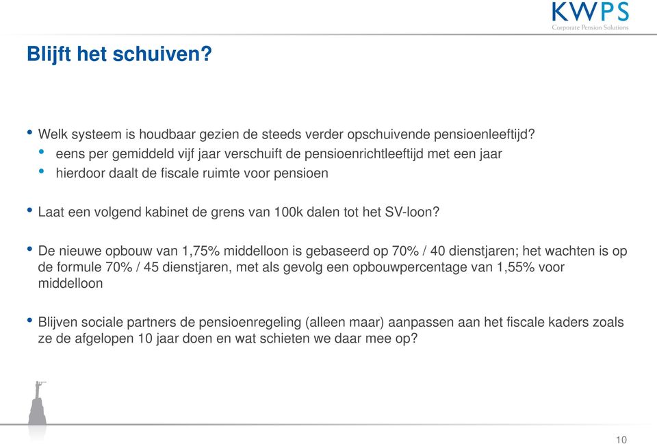 van 100k dalen tot het SV-loon?