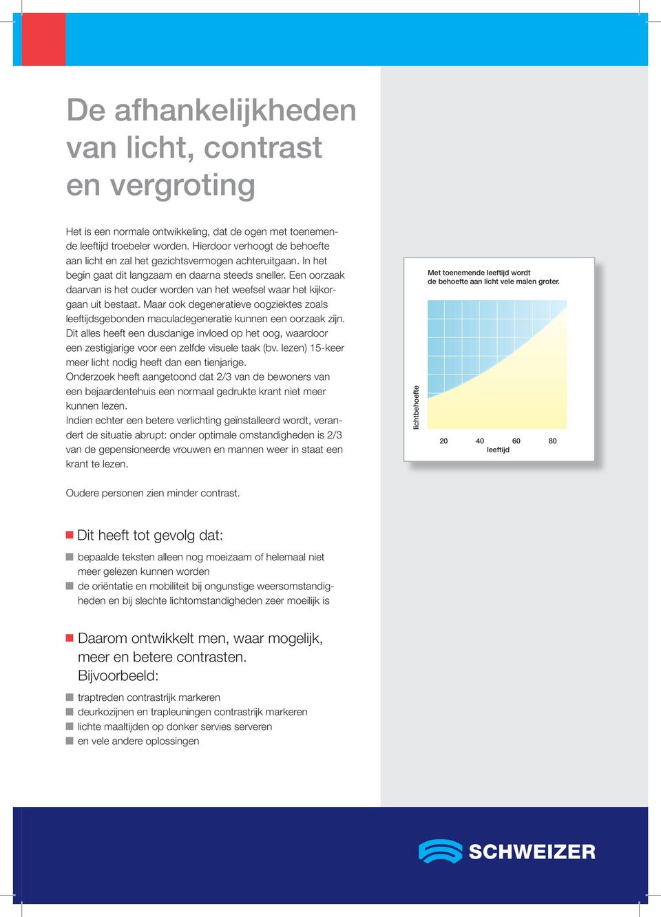 Een oorzaak daarvan is het ouder worden van het weefsel waar het kijkorgaan uit bestaat. Maar ook degeneratieve oogziektes zoals leeftijdsgebonden maculadegeneratie kunnen een oorzaak zijn.