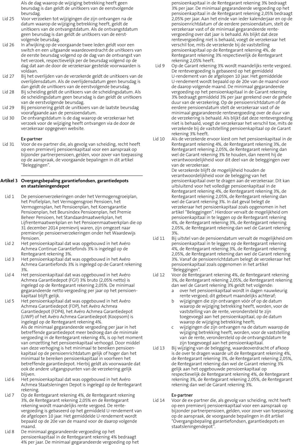 Als de ontvangstdatum geen beursdag is dan geldt de unitkoers van de eerstvolgende beursdag.