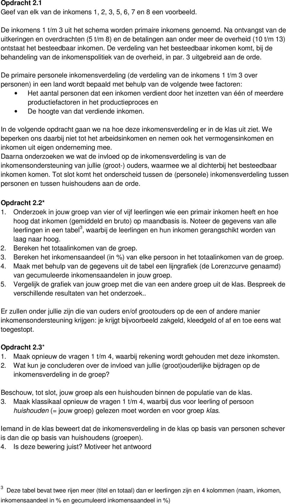 De verdeling van het besteedbaar inkomen komt, bij de behandeling van de inkomenspolitiek van de overheid, in par. 3 uitgebreid aan de orde.