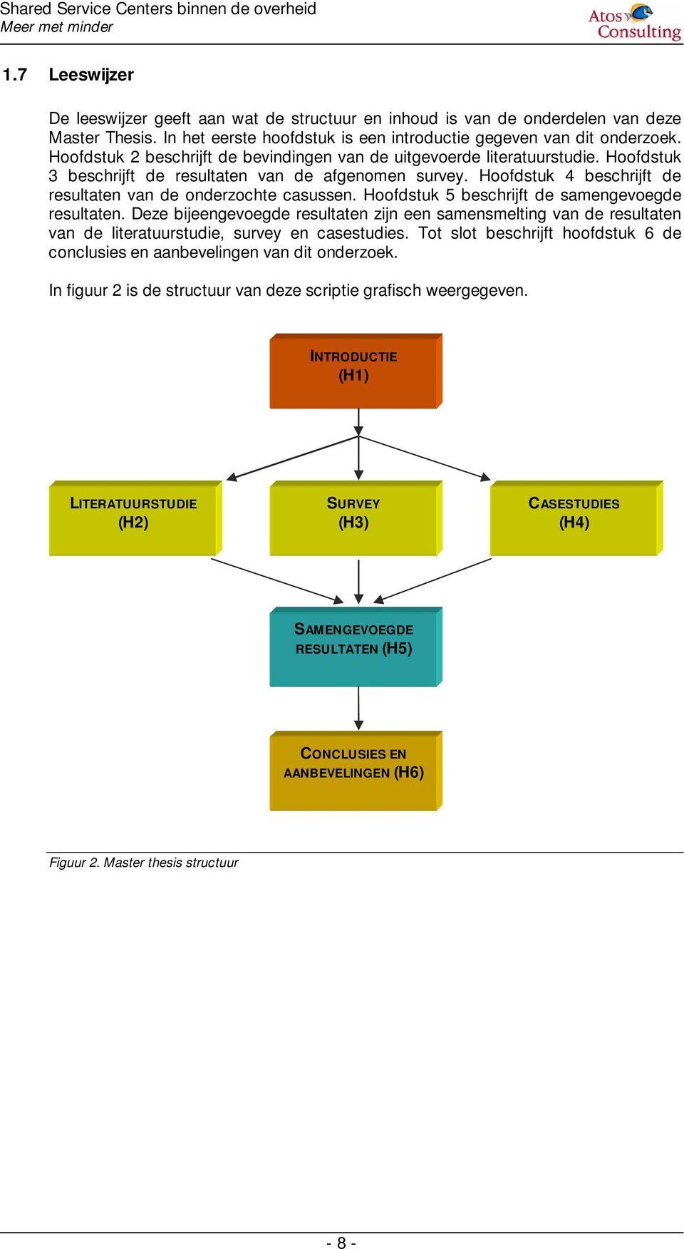 Hoofdstuk 4 beschrijft de resultaten van de onderzochte casussen. Hoofdstuk 5 beschrijft de samengevoegde resultaten.