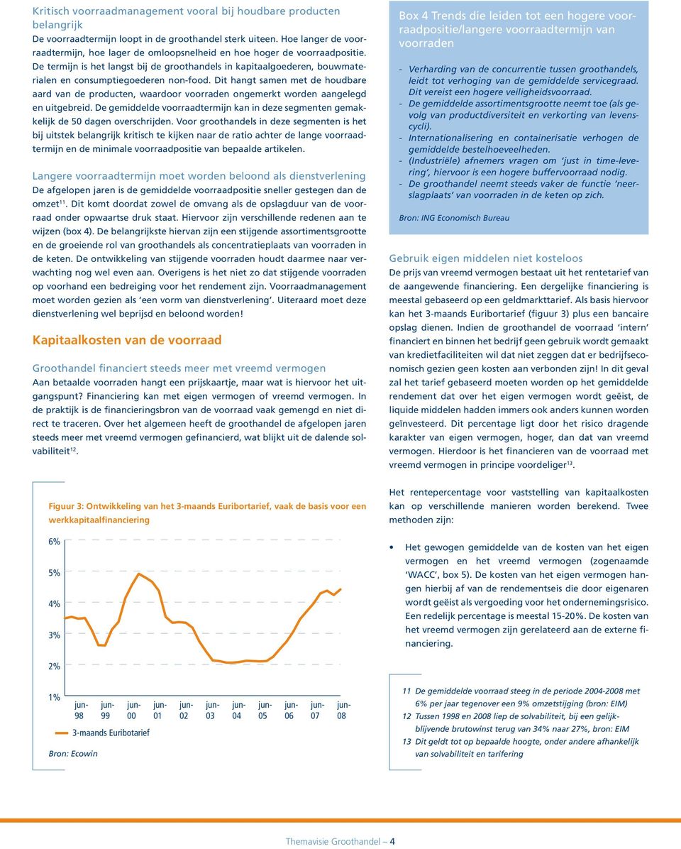 De termijn is het langst bij de groothandels in kapitaalgoederen, bouwmaterialen en consumptiegoederen non-food.