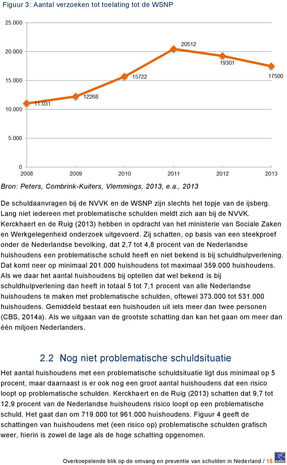 Zij schatten, op basis van een steekproef onder de Nederlandse bevolking, dat 2,7 tot 4,8 procent van de Nederlandse huishoudens een problematische schuld heeft en niet bekend is bij