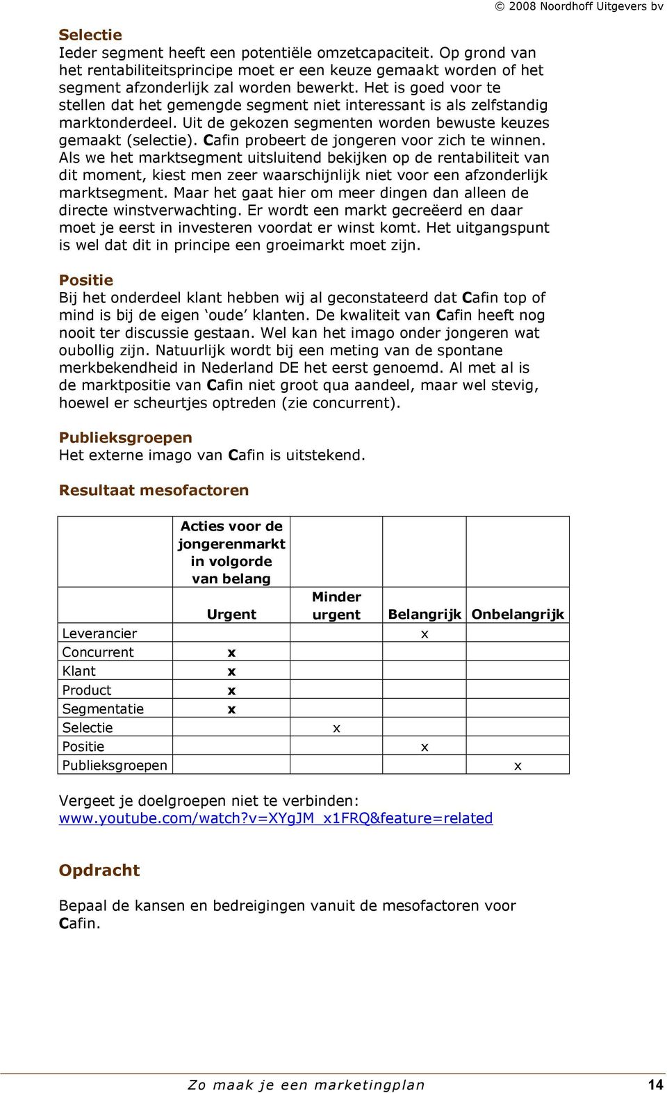 Cafin probeert de voor zich te winnen. Als we het marktsegment uitsluitend bekijken op de rentabiliteit van dit moment, kiest men zeer waarschijnlijk niet voor een afzonderlijk marktsegment.