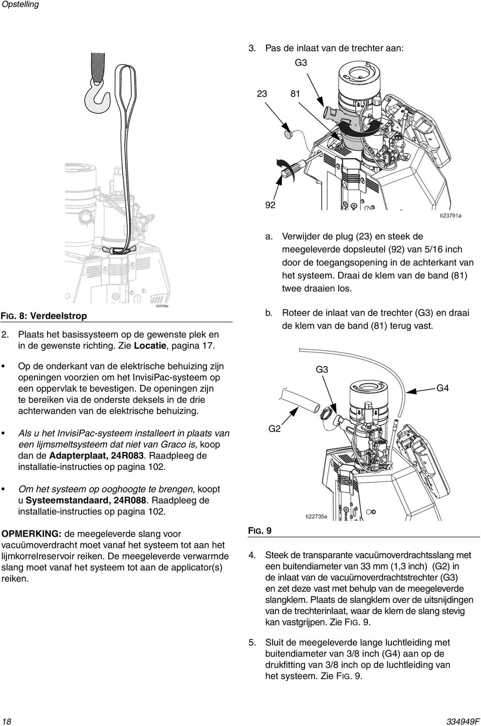 Op de onderkant van de elektrische behuizing zijn openingen voorzien om het InvisiPac-systeem op een oppervlak te bevestigen.