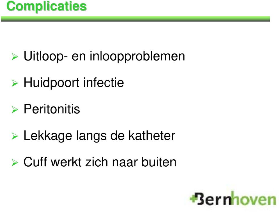 infectie Peritonitis Lekkage