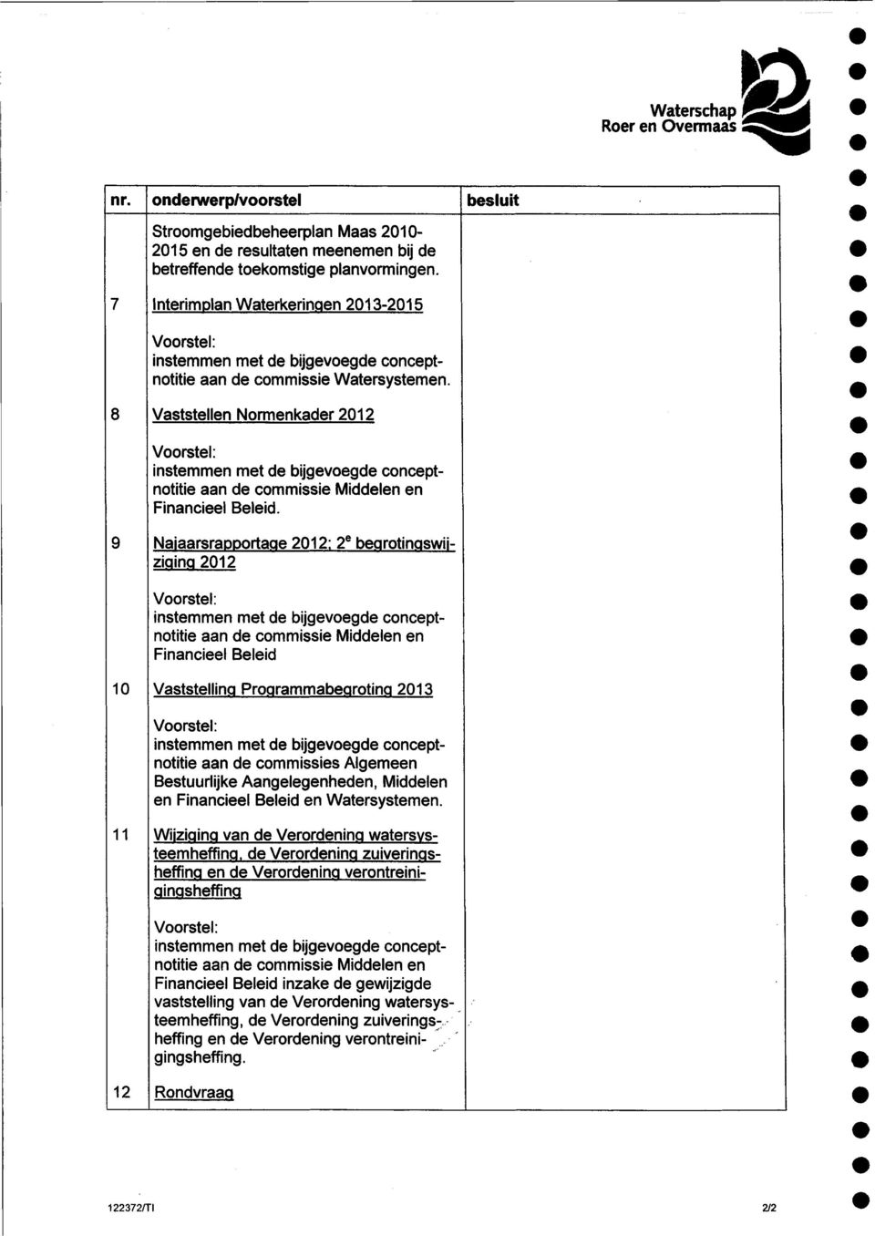 8 Vaststellen Normenkader 202 Voorstel: instemmen met de bijgevoegde conceptnotitie aan de commissie Middelen en Financieel Beleid.