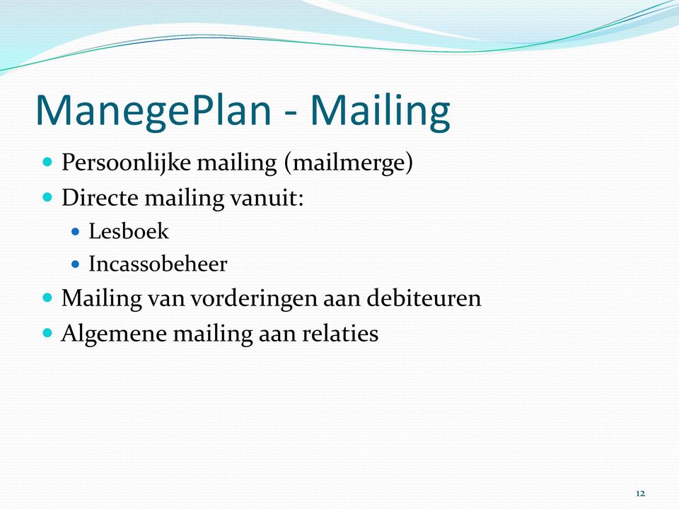 Lesboek Incassobeheer Mailing van