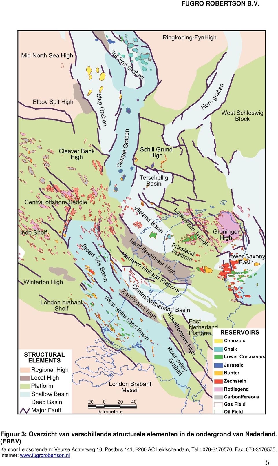 Netherland Basin Zandvoort high London brabant Shelf West Netherland Basin STRUCTURAL ELEMENTS Regional High Local High Platform Shallow Basin Deep Basin Major Fault London Brabant Massif 20 0 20 40