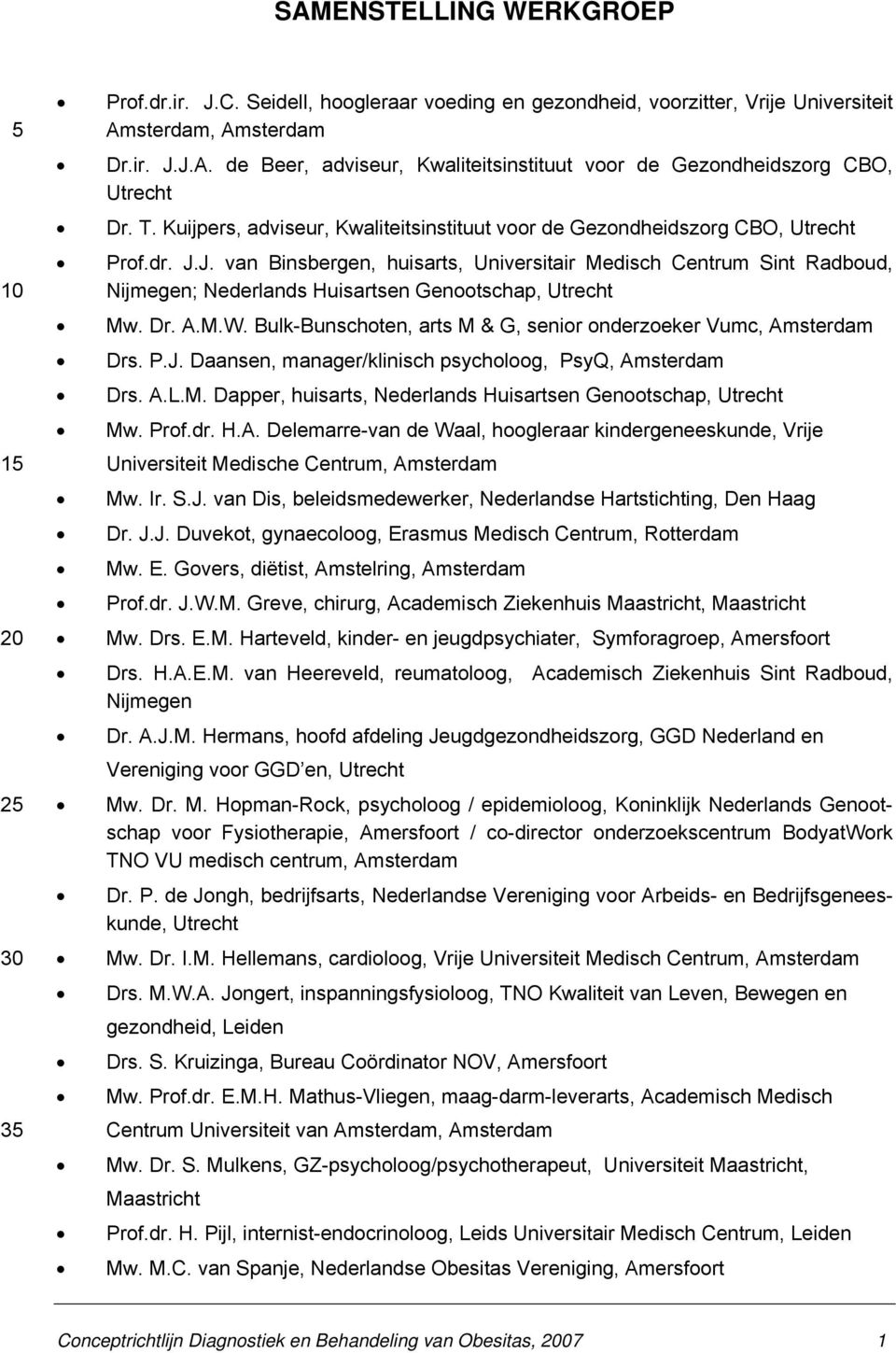 J. van Binsbergen, huisarts, Universitair Medisch Centrum Sint Radboud, Nijmegen; Nederlands Huisartsen Genootschap, Utrecht Mw. Dr. A.M.W.