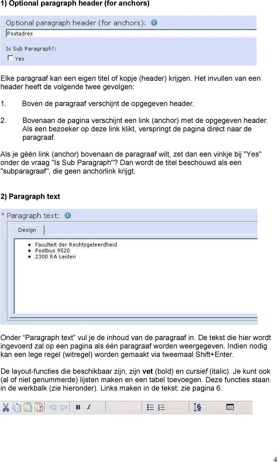 Als een bezoeker op deze link klikt, verspringt de pagina direct naar de paragraaf.