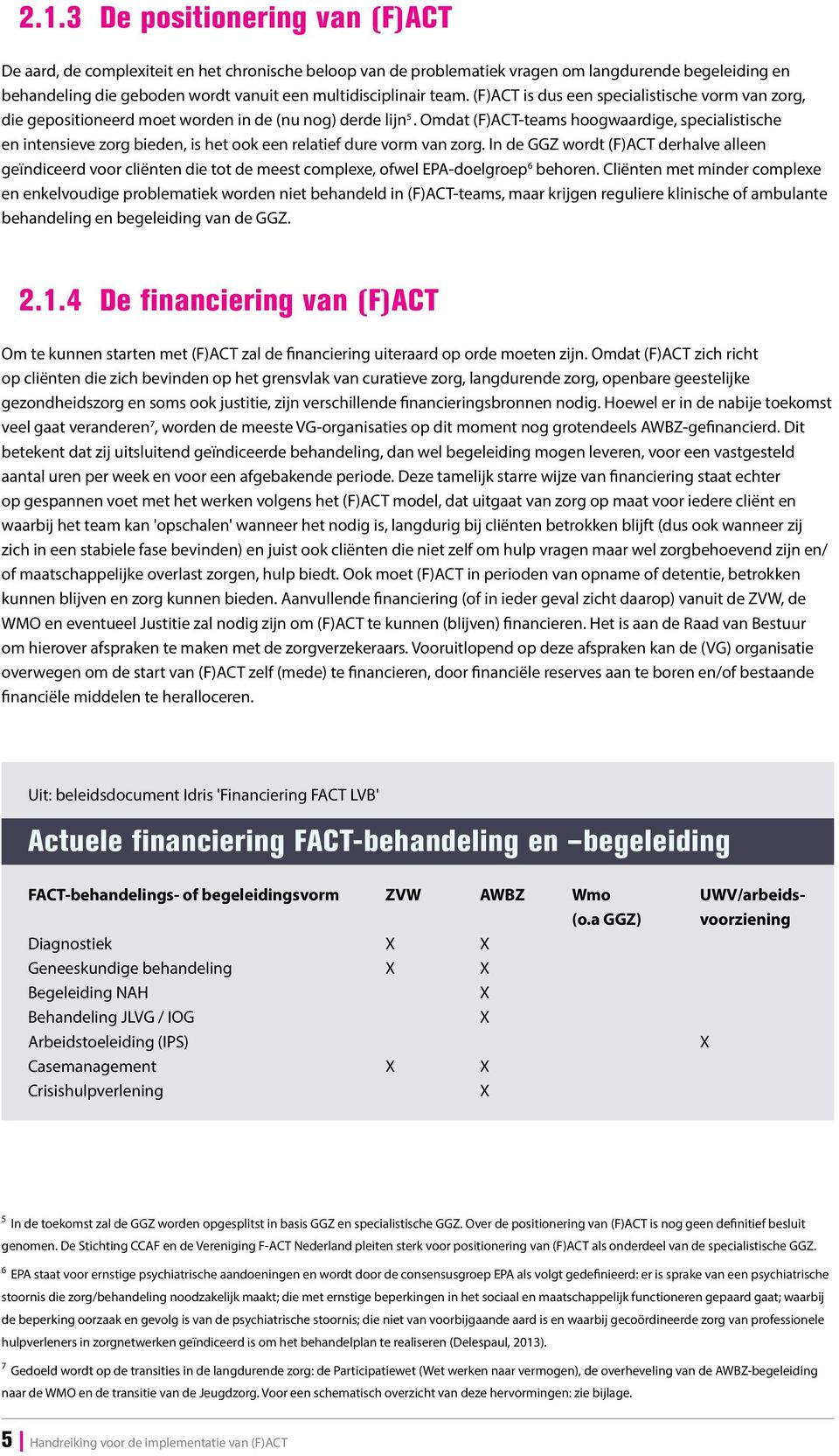 Omdat (F)ACT-teams hoogwaardige, speciaistische en intensieve zorg bieden, is het ook een reatief dure vorm van zorg.