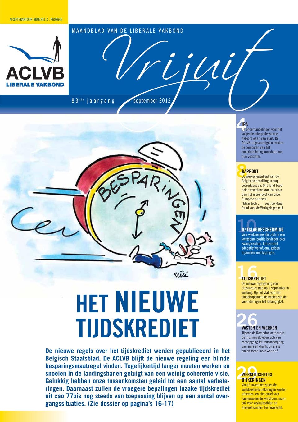 Maandblad Van De Liberale Vakbond 16 Tijdskrediet Pdf Gratis Download