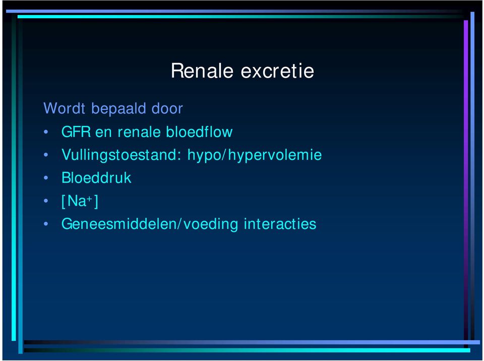 Vullingstoestand: hypo/hypervolemie