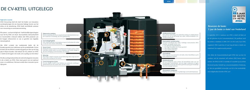 Bewezen de beste: 5 jaar de beste cv-ketel van Nederland Elk systeem van basis tot high end heeft dezelfde eigenschappen waar het bij ATAG om draait: duurzaamheid, betrouwbaarheid en functionaliteit.