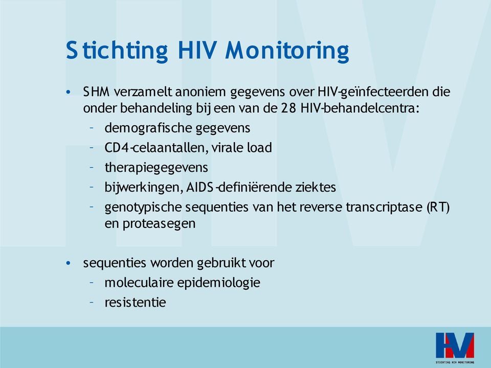 load therapiegegevens bijwerkingen, AIDS-definiërende ziektes genotypische sequenties van het