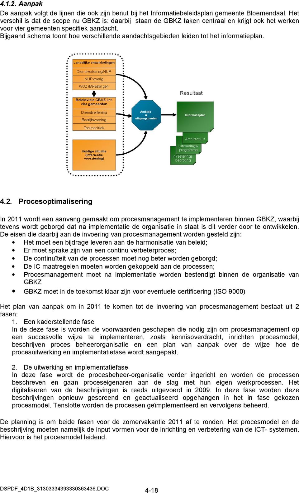 Bijgaand schema toont hoe verschillende aandachtsgebieden leiden tot het informatieplan. 4.2.