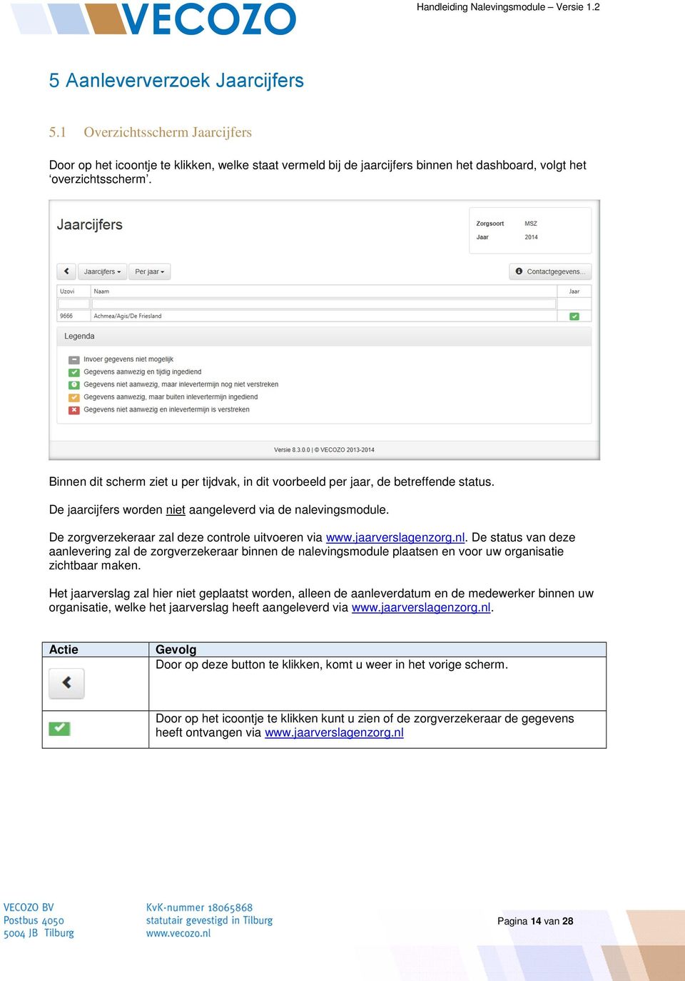 De zorgverzekeraar zal deze controle uitvoeren via www.jaarverslagenzorg.nl.