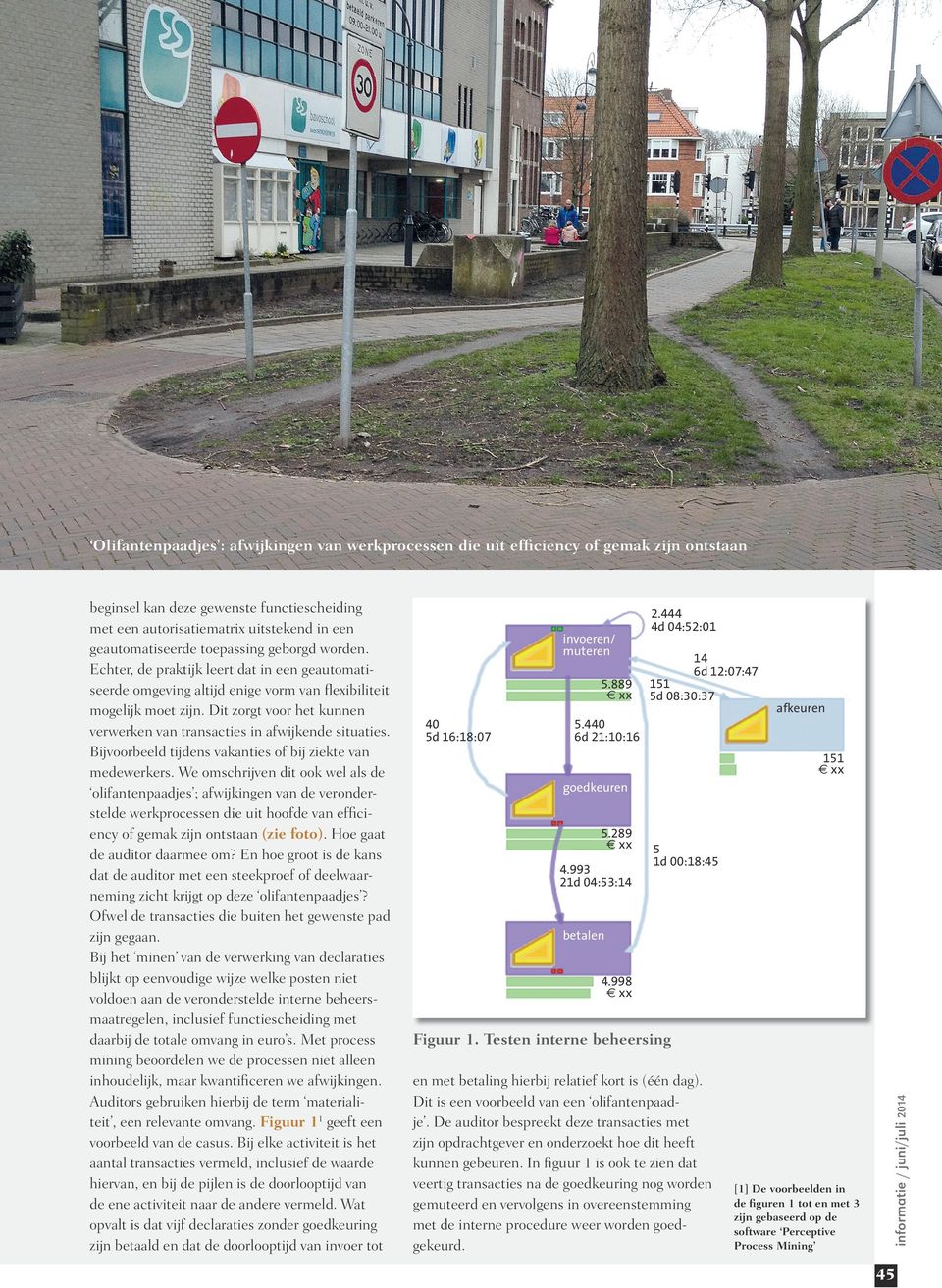 Dt s een voorbeeld van een olfantenpaadje. De audtor bespreekt deze transactes met zjn opdrachtgever en onderzoekt hoe dt heeft kunnen gebeuren.