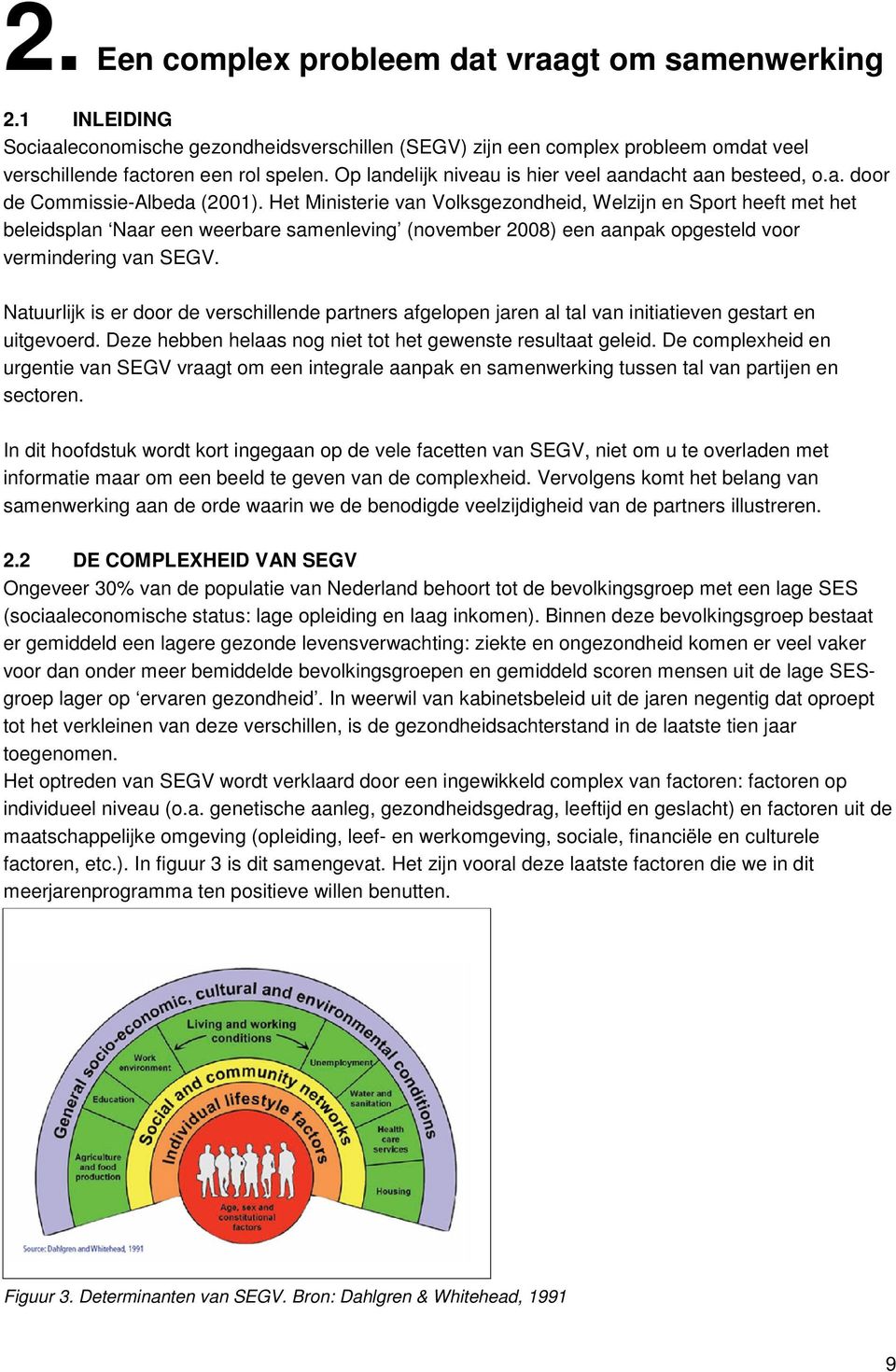 Het Ministerie van Volksgezondheid, Welzijn en Sport heeft met het beleidsplan Naar een weerbare samenleving (november 2008) een aanpak opgesteld voor vermindering van SEGV.