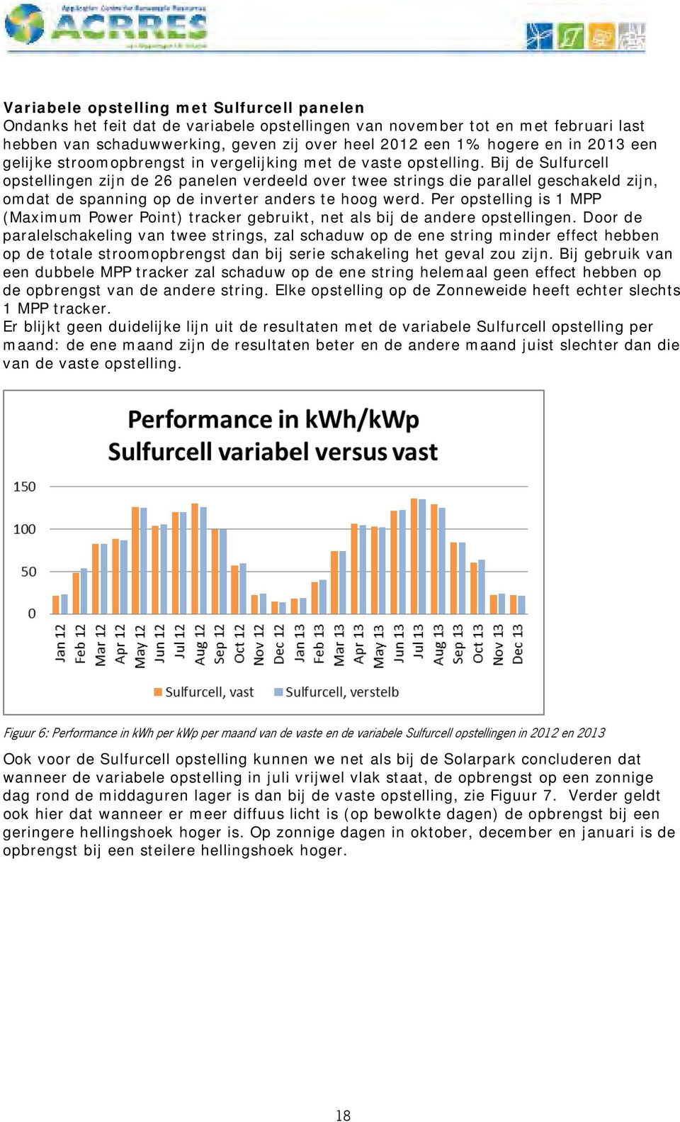 Bij de Sulfurcell opstellingen zijn de 26 panelen verdeeld over twee strings die parallel geschakeld zijn, omdat de spanning op de inverter anders te hoog werd.