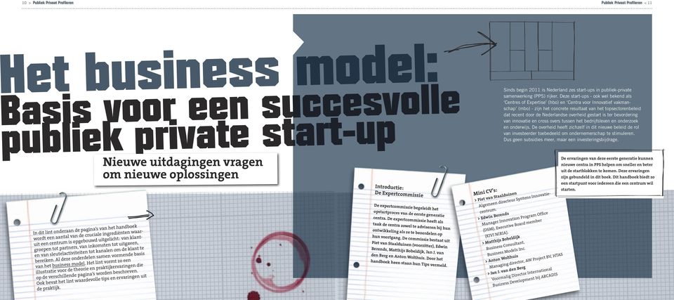 bereiken. Al deze onderdelen samen vormende basis van het business model. Het lint vormt zo een illustratie voor de theorie en praktijkervaringen die op de verschillende pagina s worden beschreven.