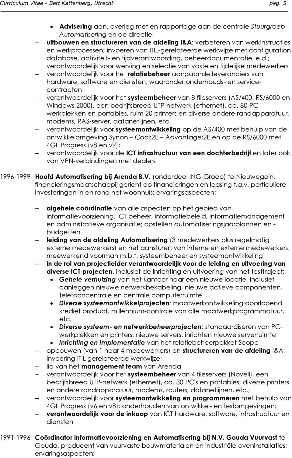 invoeren van ITIL-gerelateerde