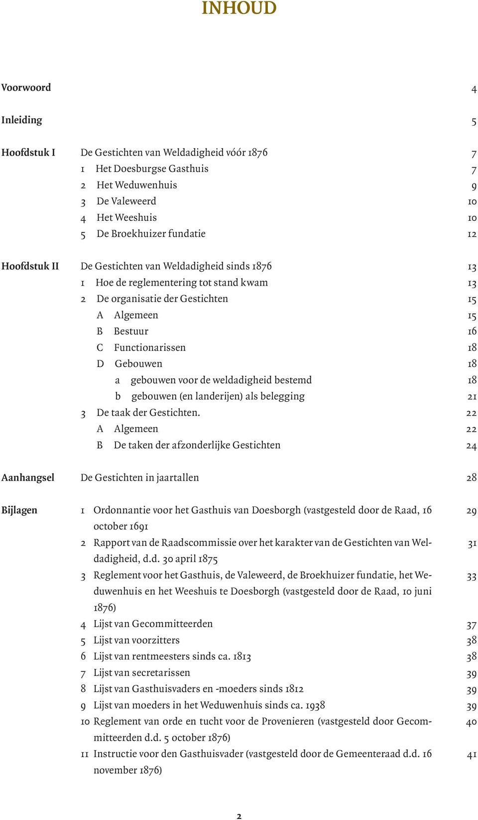 weldadigheid bestemd b gebouwen (en landerijen) als belegging 3 De taak der Gestichten.