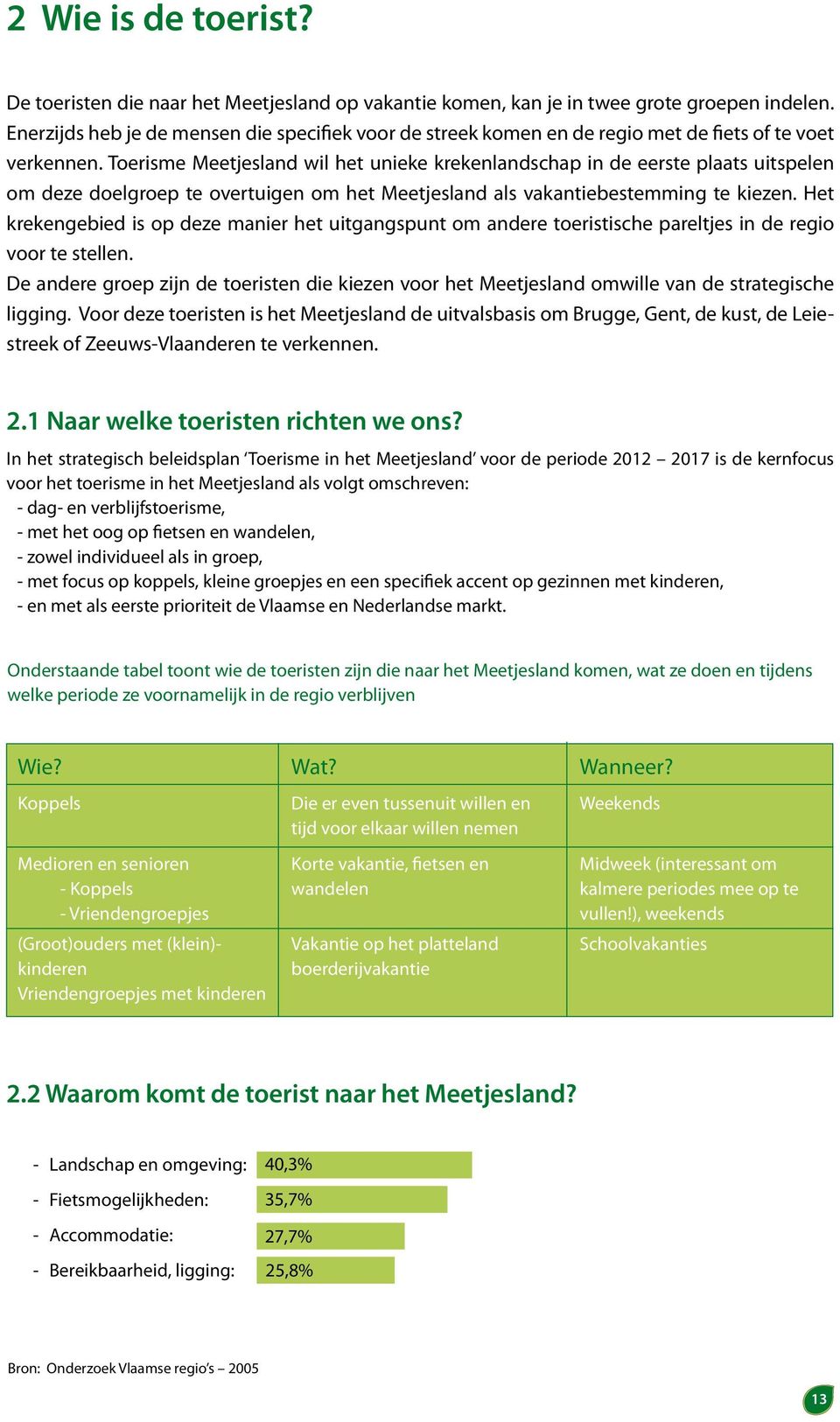 Toerisme Meetjesland wil het unieke krekenlandschap in de eerste plaats uitspelen om deze doelgroep te overtuigen om het Meetjesland als vakantiebestemming te kiezen.