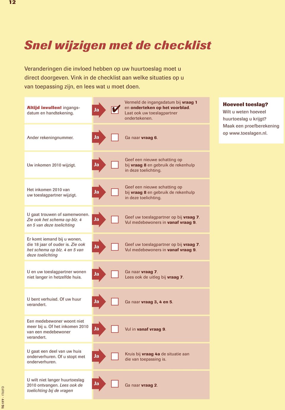 Vermeld de ingangsdatum bij vraag 1 en onderteken op het voorblad. Laat ook uw toeslagpartner ondertekenen. Hoeveel toeslag? Wilt u weten hoeveel huurtoeslag u krijgt?