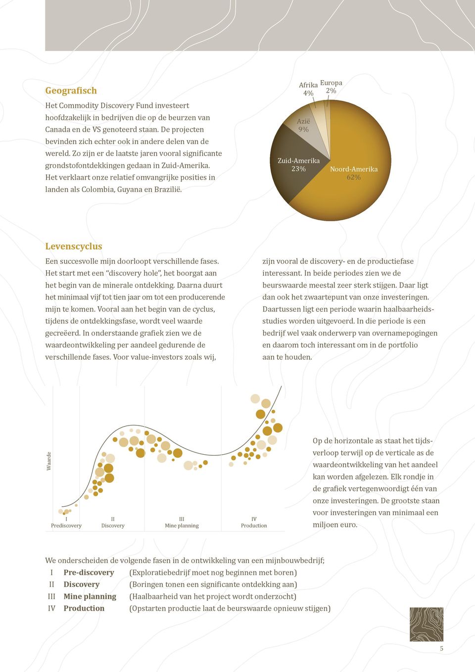 Het verklaart onze relatief omvangrijke posities in landen als Colombia, Guyana en Brazilië.