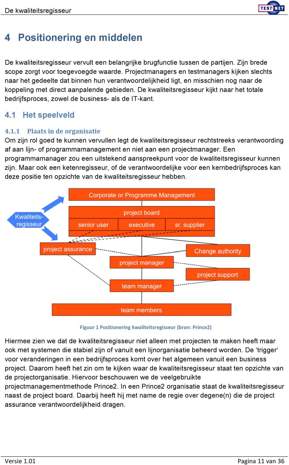 De kwaliteitsregisseur kijkt naar het totale bedrijfsproces, zowel de business- als de IT-kant. 4.1 