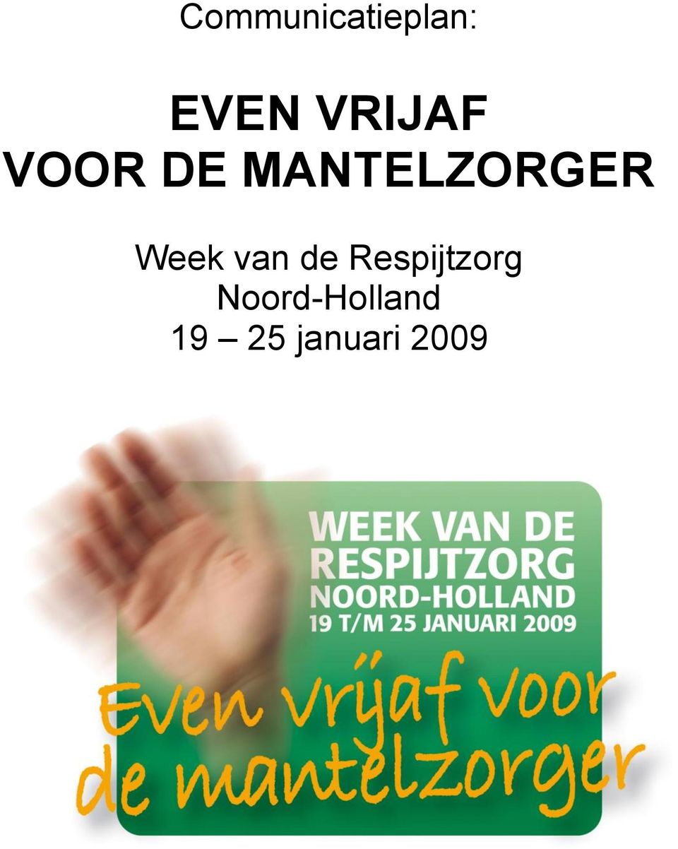 MANTELZORGER Week van de