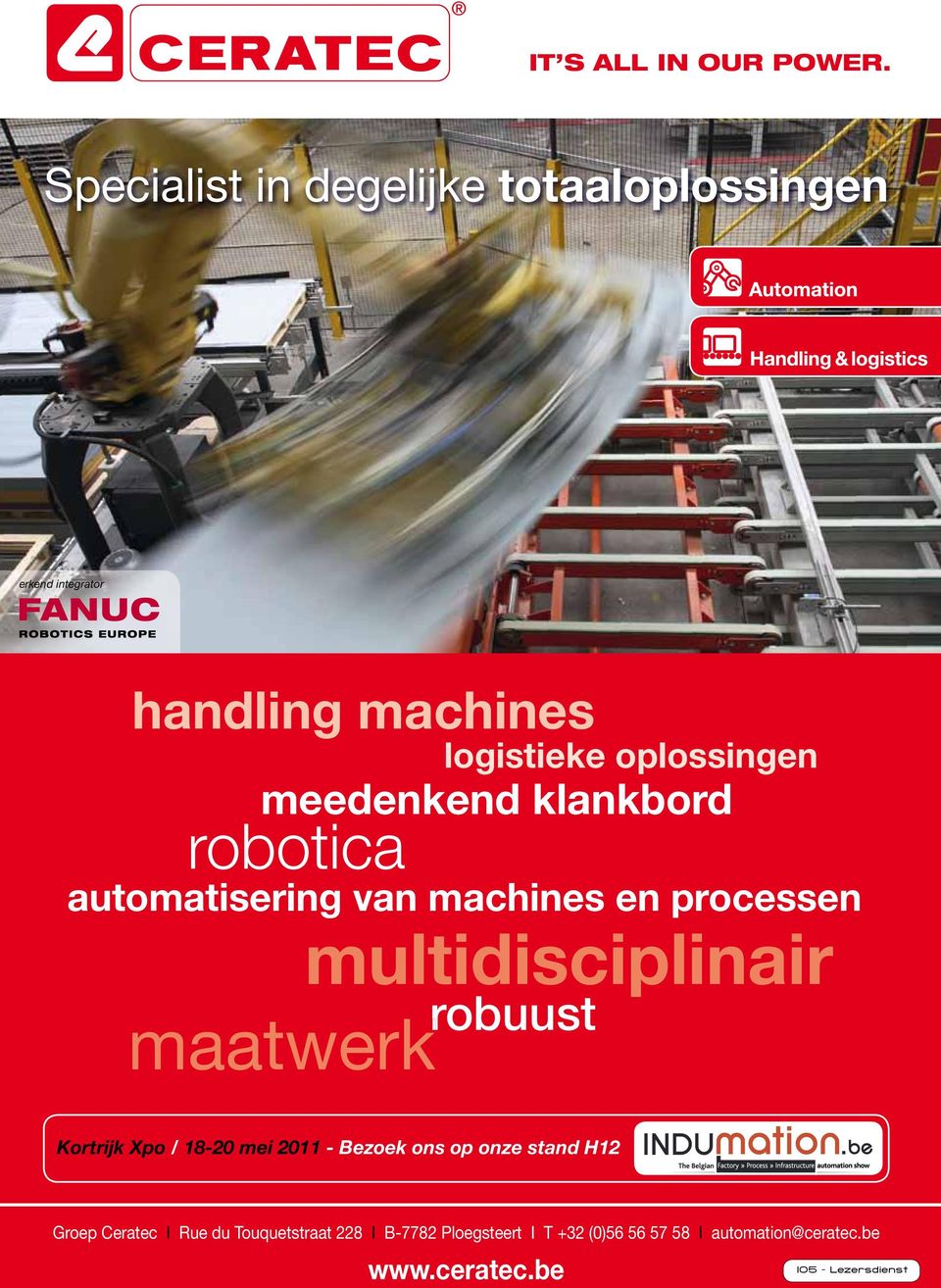 logistieke oplossige automatiserig va machies e processe multidiscipliair maatwerk robuust Kortrijk