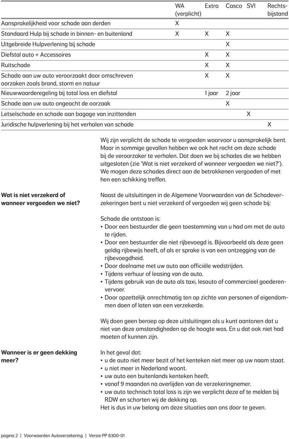 Letselschade en schade aan bagage van inzittenden Juridische hulpverlening bij het verhalen van schade Extra Casco SVI Rechtsbijstand Wij zijn verplicht de schade te vergoeden waarvoor u