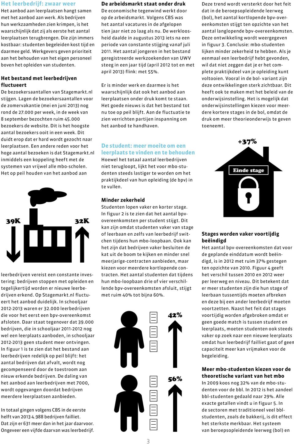 Werkgevers geven prioriteit aan het behouden van het eigen personeel boven het opleiden van studenten. Het bestand met leerbedrijven fluctueert De bezoekersaantallen van Stagemarkt.nl stijgen.