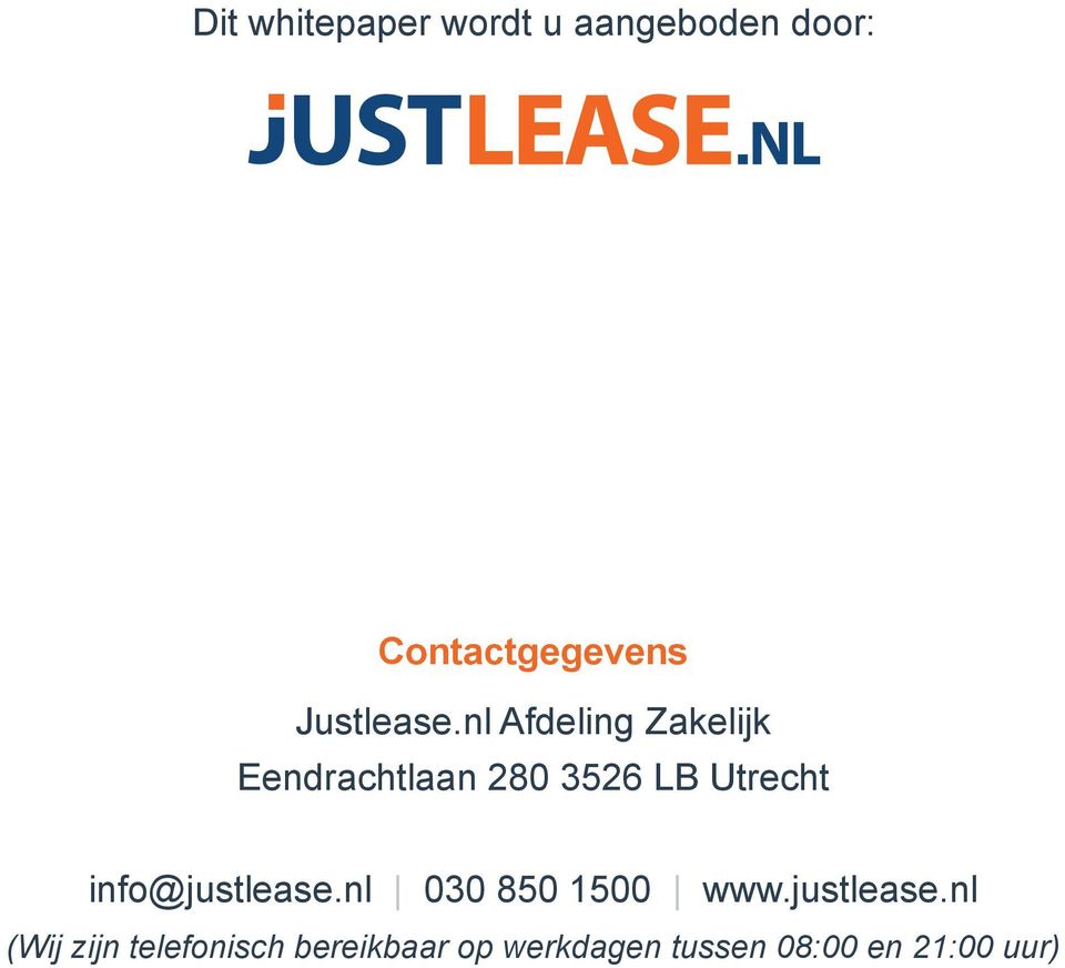 nl Afdeling Zakelijk Eendrachtlaan 280 3526 LB Utrecht