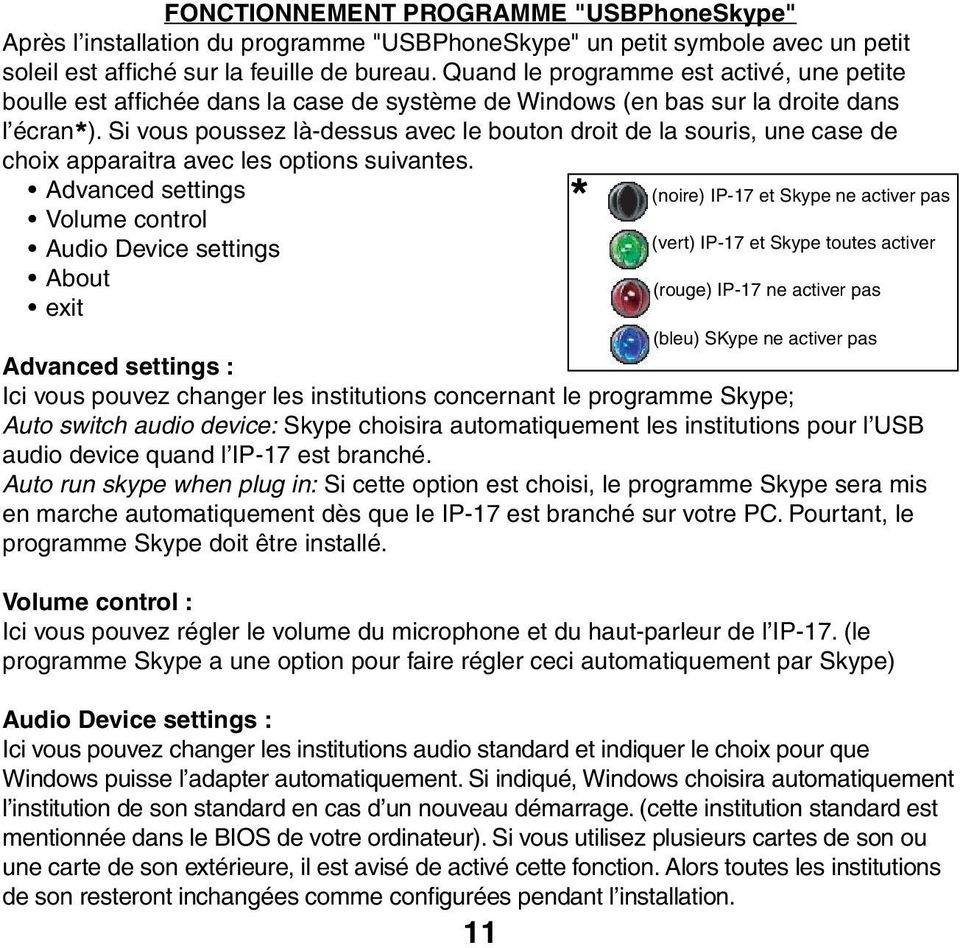 Si vous poussez là-dessus avec le bouton droit de la souris, une case de choix apparaitra avec les options suivantes.