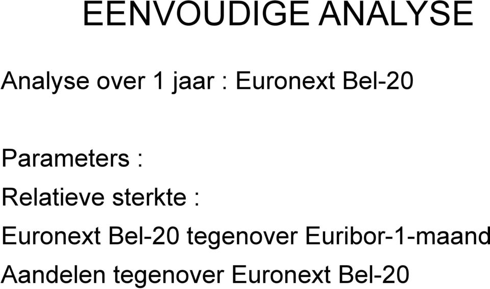 sterkte : Euronext Bel-20 tegenover