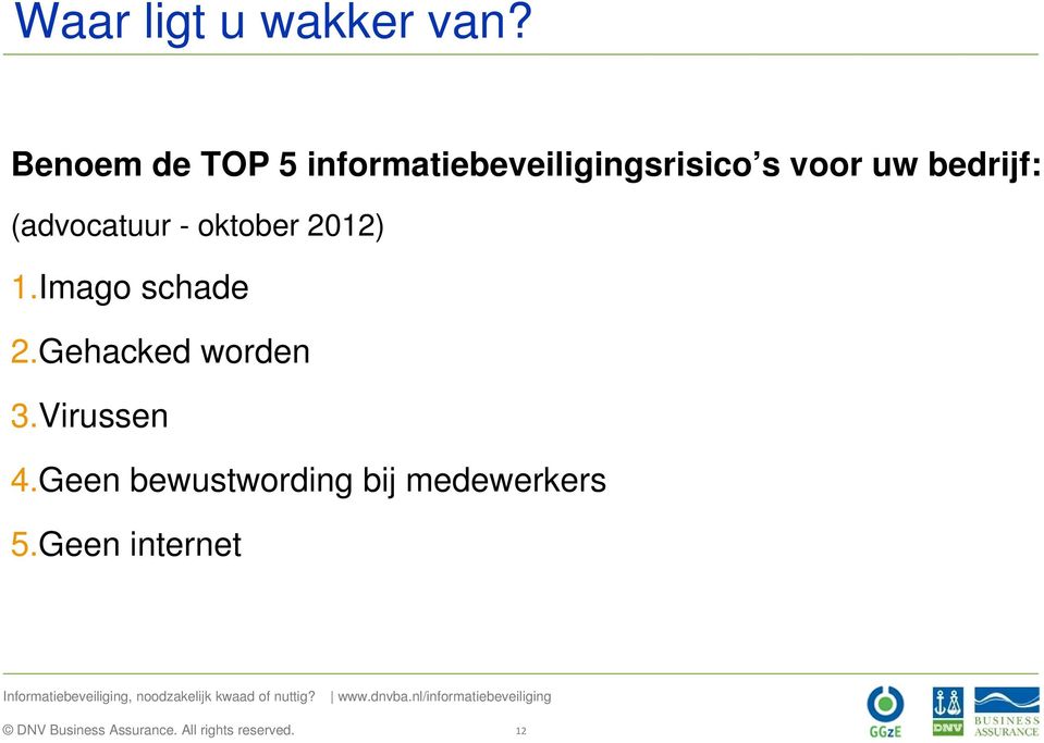 uw bedrijf: (advocatuur - oktober 2012) 1.