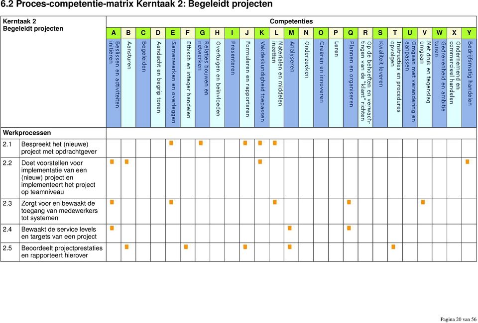 2 Doet voorstellen voor implementatie van een (nieuw) project en implementeert het project op teamniveau 2.