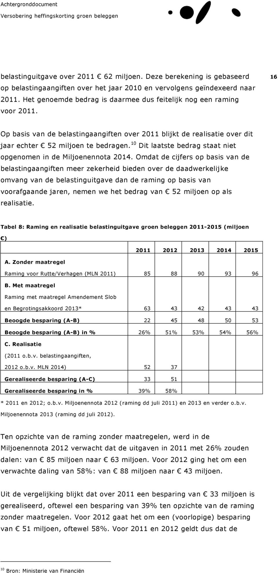 10 Dit laatste bedrag staat niet opgenomen in de Miljoenennota 2014.