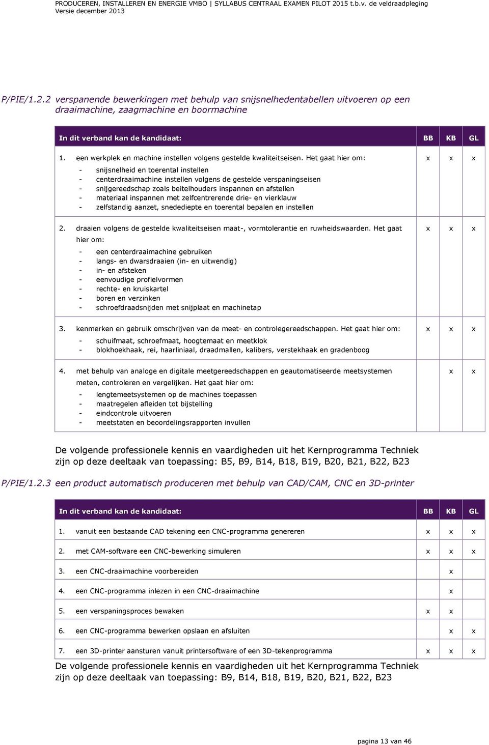 Het gaat hier om: - snijsnelheid en toerental instellen - centerdraaimachine instellen volgens de gestelde verspaningseisen - snijgereedschap zoals beitelhouders inspannen en afstellen - materiaal