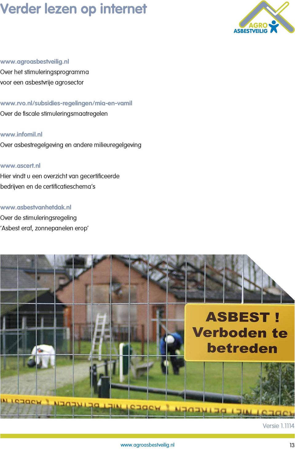 nl Over asbestregelgeving en andere milieuregelgeving www.ascert.