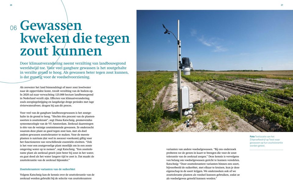In 2020 zal naar verwachting 125.000 hectare landbouwgrond in Nederland verzilt zijn.