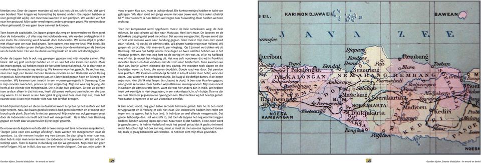 Er was geen touw aan vast te knopen. Toen kwam de capitulatie. De Jappen gingen dus weg en toen werden we klem gezet door de Indonesiërs, of alles nog niet voldoende was.