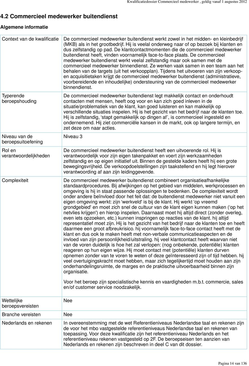 commercieel medewerker buitendienst werkt zowel in het midden- en kleinbedrijf (MKB) als in het grootbedrijf. Hij is veelal onderweg naar of op bezoek bij klanten en dus zelfstandig op pad.